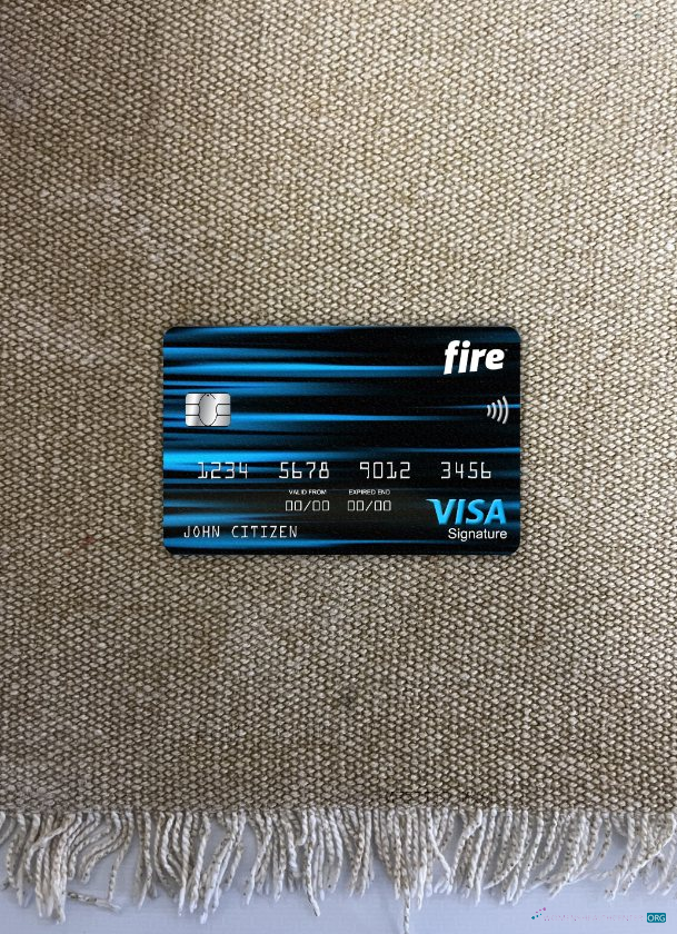Download Ireland Fire Financial bank visa signature card photolook front Photoshop template